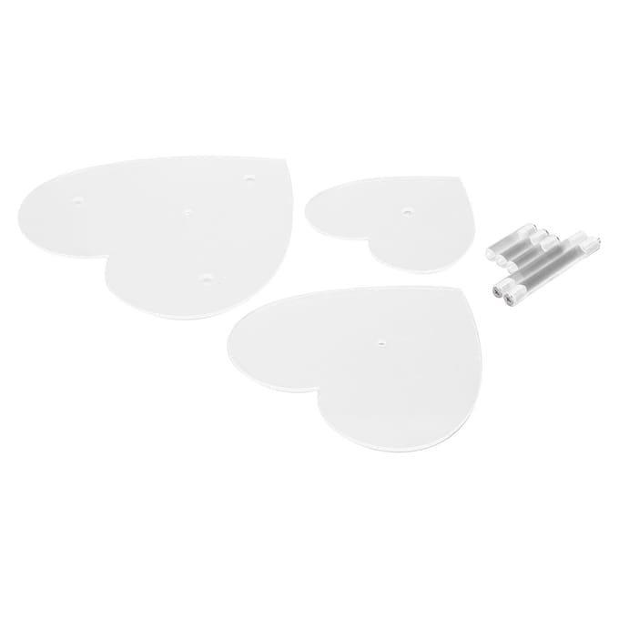 Acryl Cupcakestandaard 3 Laags Hartvorm Helder Dessert Display Houder voor Bruiloft Verjaardagsfeest white