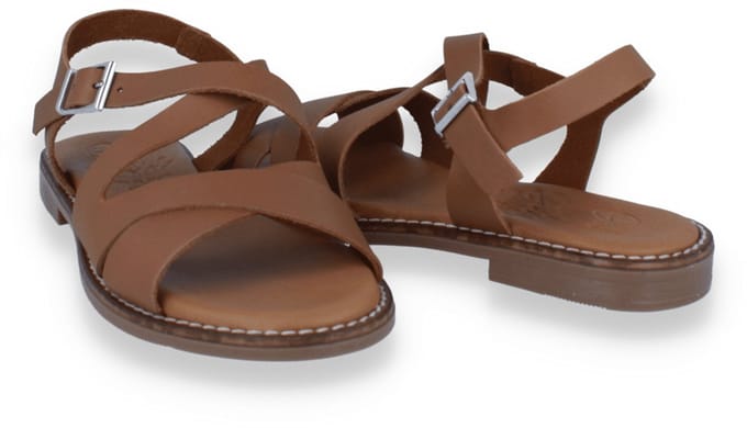 Oh! My Sandals Dames Sandaal | Cognac | Maat: 36