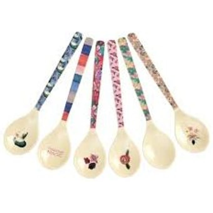 Rice melamine theelepel a new york minute print, assorti