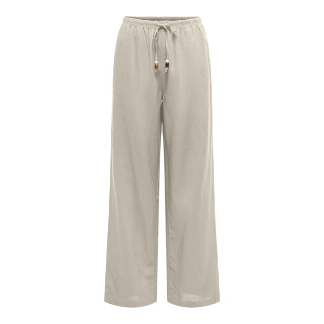 Only beige dames broek   Wide leg fit   Elastische boord   Duurzaam   Regular waist Beige S/32