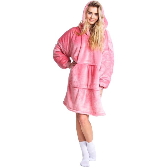 Noxxiez hoodie deken - roze