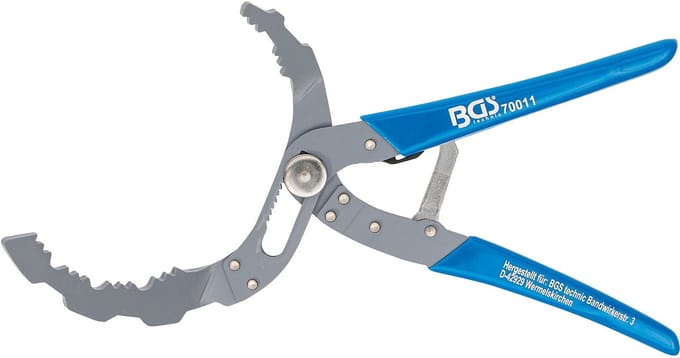 BGS Oliefiltertang - zelfinstellend - Ø 60 - 120 mm - 30° gebogen