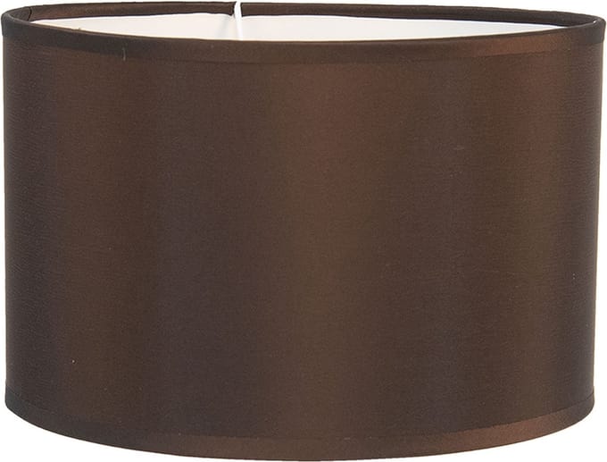 Clayre & Eef Lampenkap Ø 19*12 cm Bruin Textiel Rond Stoffen Lampenkap