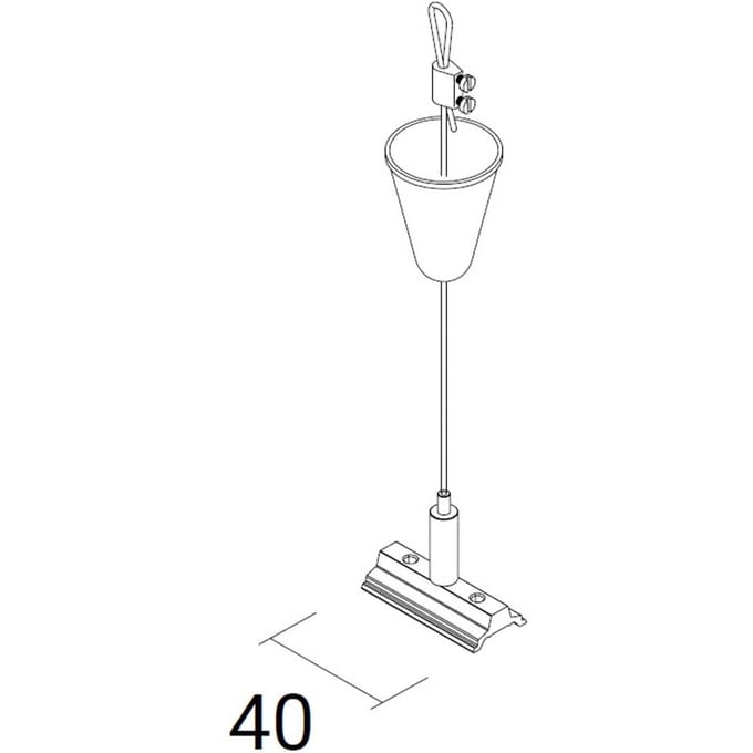 Ivela afhanghoogte SQUARE 48 V, wit, vergrendeling, pendel 2 m