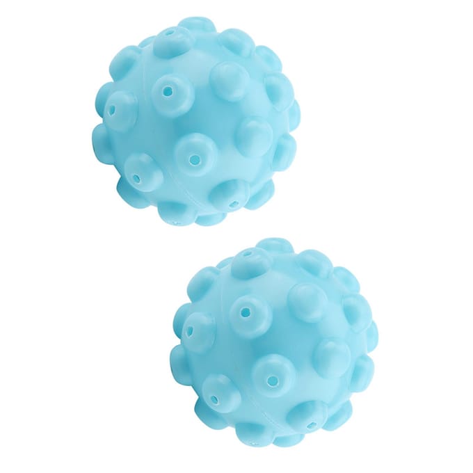 2 stuks/set blauwe PVC herbruikbare ballen wasgoed wassen wasverzachter bal accessoires white