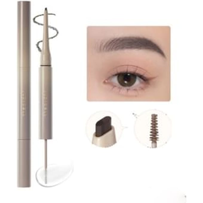 Judydoll - Duo Eyebrow Pencil - 3 Colors #02 Gray-Brown - 1.2g