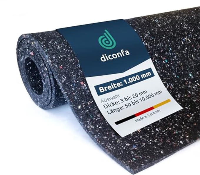 Bouwbeschermingsmat Rubber 1000mm - Dikte 3mm tot 20mm - Lengte 0,05m tot 10m - Antislip en Scheurvast