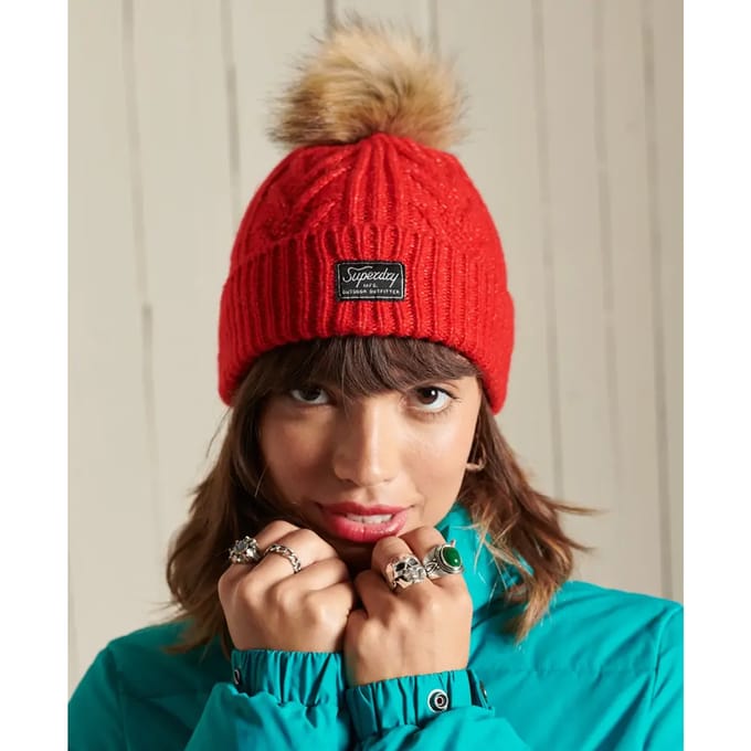 Dameshoed in kabelbrei Superdry Lux