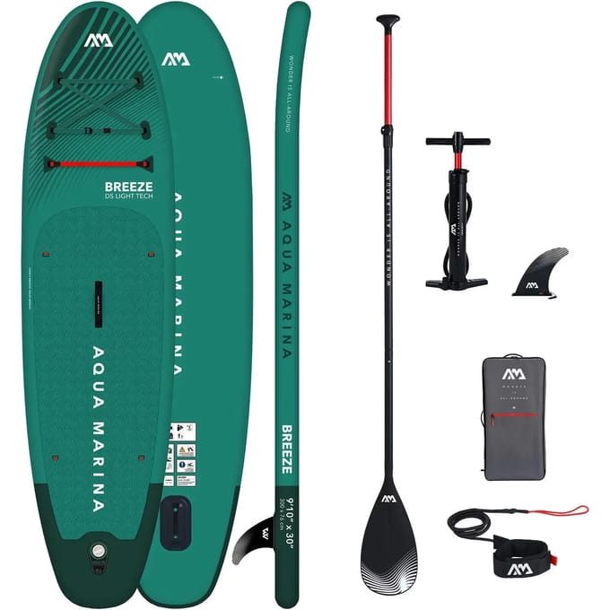Opblaasbaar paddleboard met aluminium peddel Aqua Marina Breeze