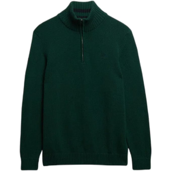 Superdry - Katoenen Trui Met Halve Rits - Heren - Sweaters