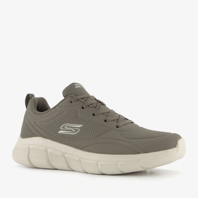 Skechers BOBS B Flex - Arctic Edge heren sneakers taupe - Grijs - Extra comfort - Memory Foam