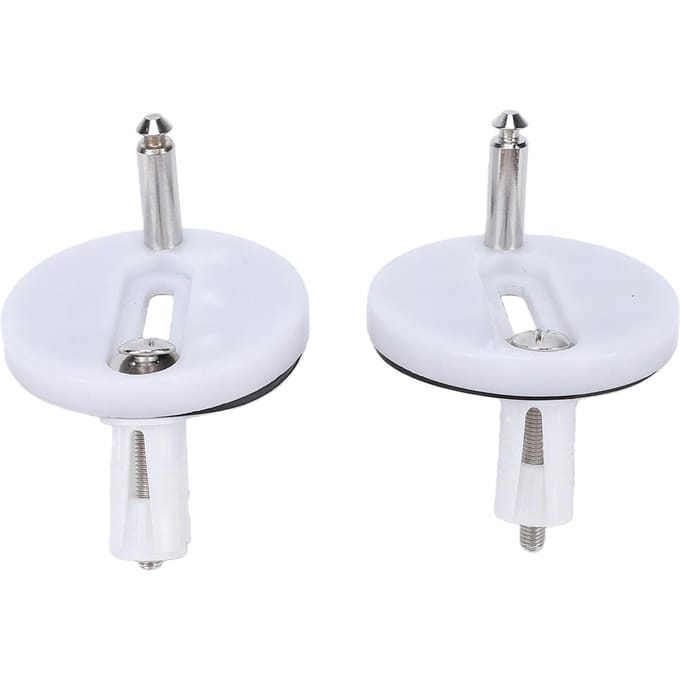2 Stuks Toiletzitting Scharnier Bevestigingen Roestvrij Staal Toiletzitting Scharnierbouten Schroeven Kit Onderhoudsaccessoires white