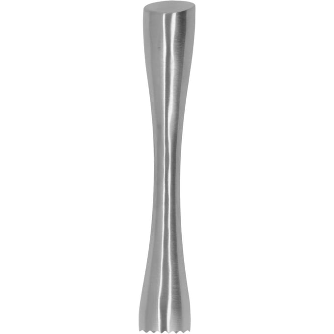 Pilon à cocktail en acier inoxydable de qualité alimentaire, ergonomique, forgé en une seule pièce, pour boisson, pour cuisine Short Handle gray