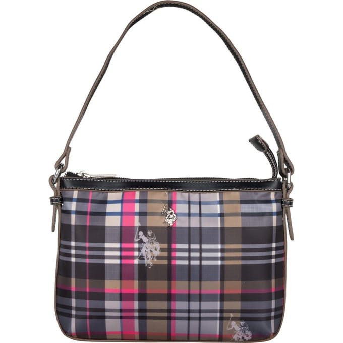 US POLO HOUSTON CHECKED Tas Dames - Zwart