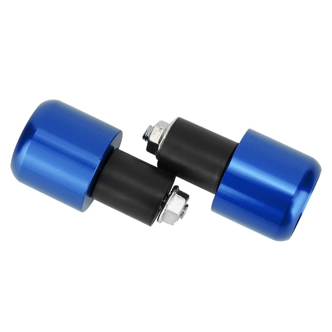 2 Stuks Motorfiets Modificatie Accessoire Stuurhandvat Eindstop voor Stuur met 22 mm Diameter Blue black