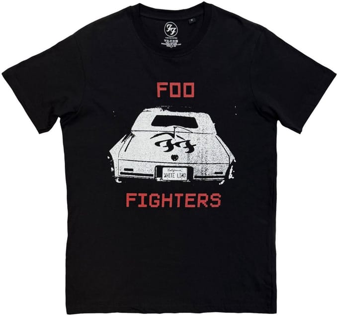 Foo Fighters - White Limo Heren Tshirt - M - Zwart