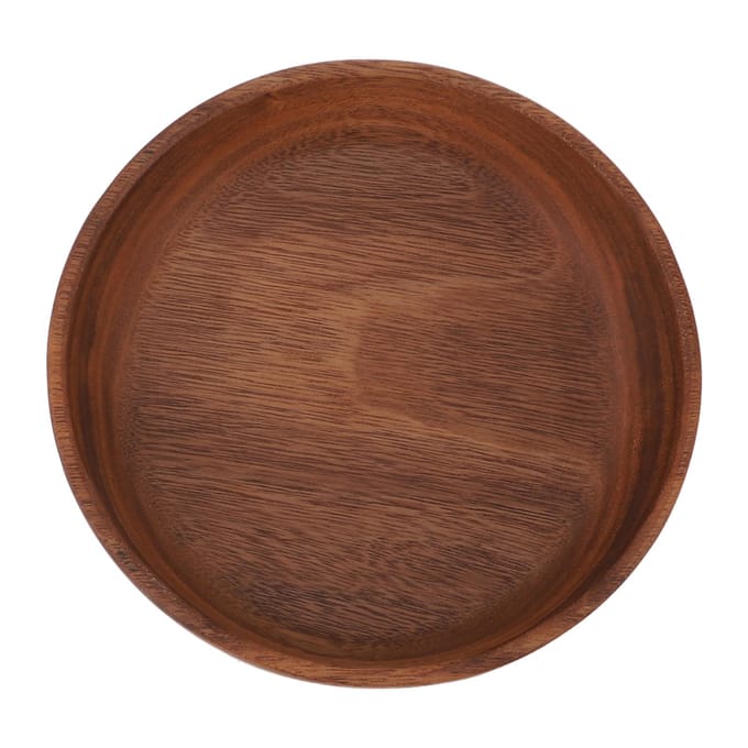 Bol de Service Fruit Collation Polyvalent Élégant Durable Bol à Salade Plat de Service pour la Maison Rond Grand L brown