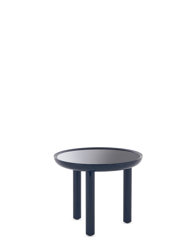 Kartell K-Top bijzettafel Ø 60 cm - smoked mirror/blue