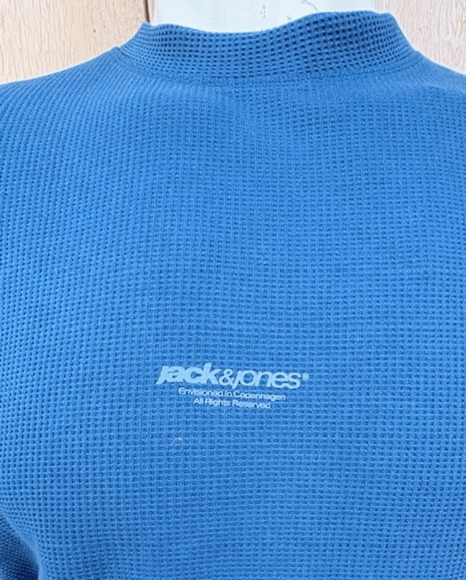 Jack&jones Jcoclub Structure Sweat Crew Neck Poseidon | Blauw | Maat: M