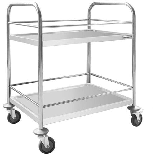 GGM Gastro Servierwagen - 705x405mm - mit 2 Abstellflächen & Verstrebung