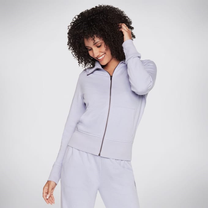 Skechers Performance Hoodless Hoodie Diamond Jasje Dames Paarse Jas
