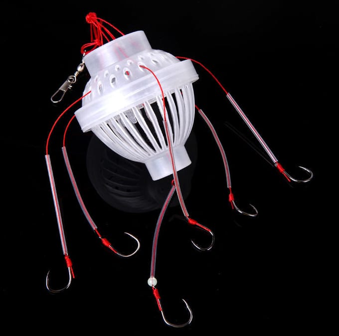 Vistuig Sea Monster met zes sterke vishaken gray
