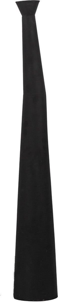 HomeBound by KY | Metalen lange vaas black texture | bloemenvaas