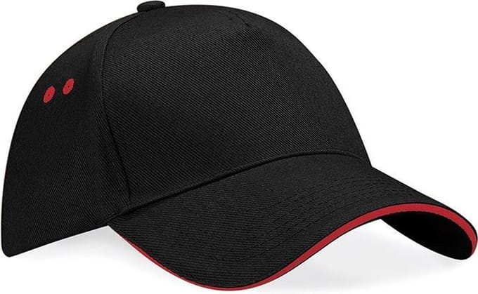 Ultimate 5 Panel Cap - Sandwich Peak Black/Classic Red