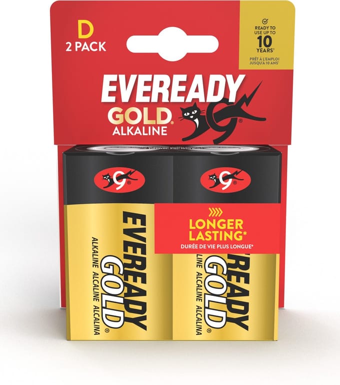 Energizer Eveready Gold - Batterijen - D (LR20) - Alkaline - 1.5V - 2 stuks