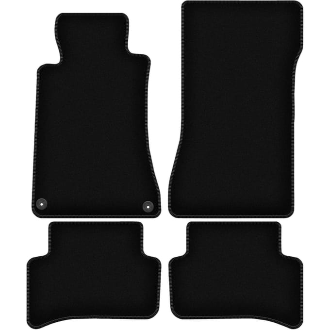 BASIC zwarte veloursmatten voor: Mercedes C W203 coupé (2000-2008)
