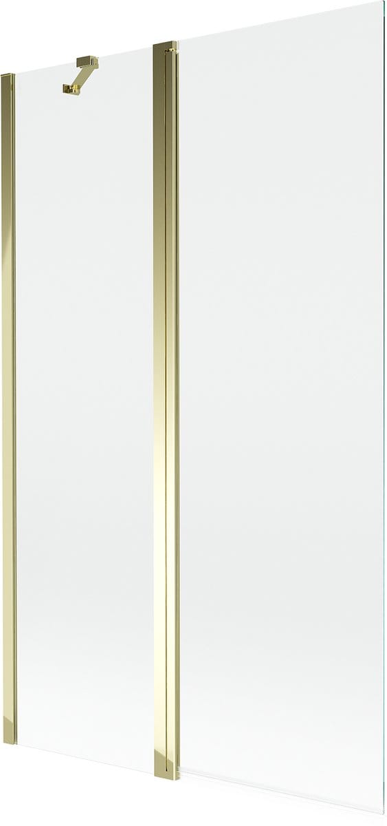 Mexen Mist badwand 2-delig 110 x 150 , transparant, goud - 8A9-110-011-50-00