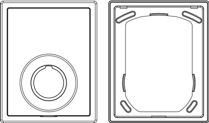 IMI Hydronic Engineering HEIMEIER Frame en afdekplaat v. Multibox, K, RTL, K-RTL, wit RAL9016, 9300-00.800