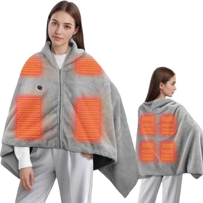 Draadloze Elektrische Decken met 8 Warmtezones - Oplaadbaar en Wasbaar