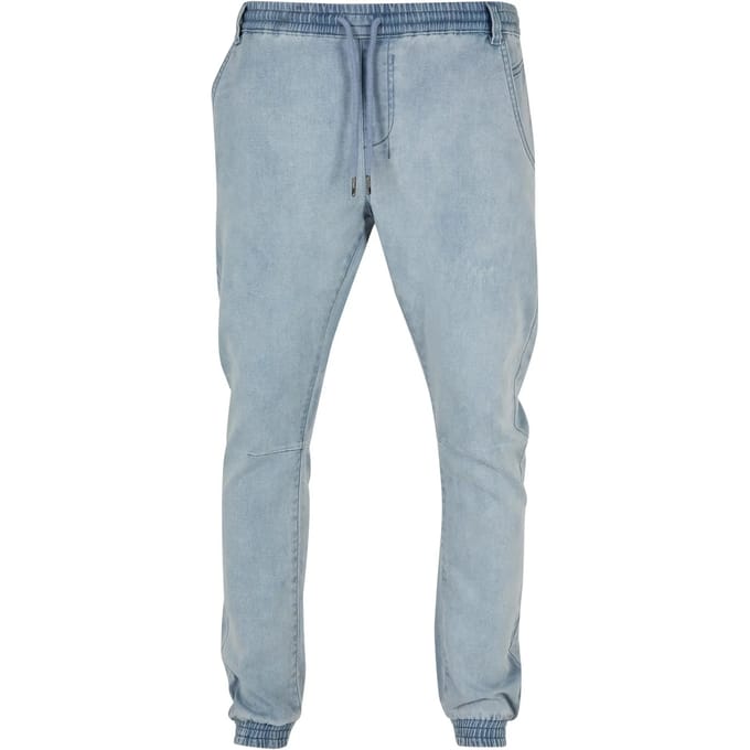 Urban Classics - Knitted Denim lighter washed Heren joggingbroek - M - Zwart