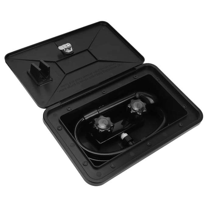 Zwarte ABS Buiten Douchecabine Kit met 2 Sleutels RV Accessoires voor Camper Motorhome Caravan black
