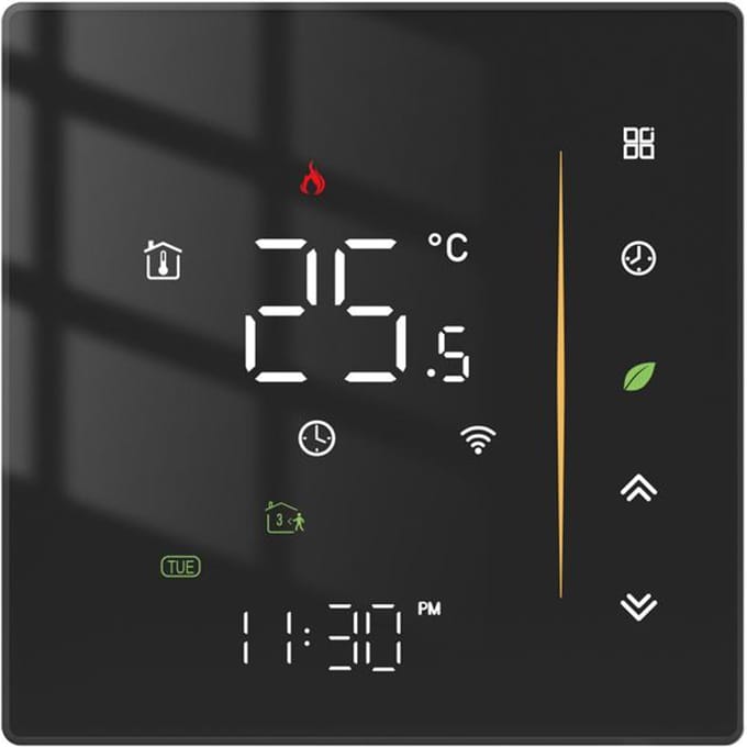 Tuya ZigBee digitaal display Intelligente temperatuurregelaar Multifunctionele water/elektrische vloer electric floor heating zwart