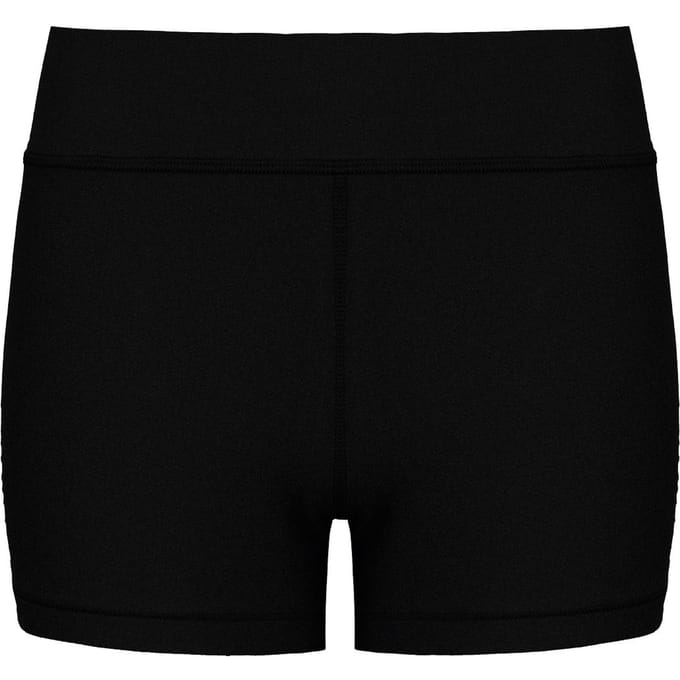 Under Armour HeatGear Mid-Rise Shorts voor dames, zwart
