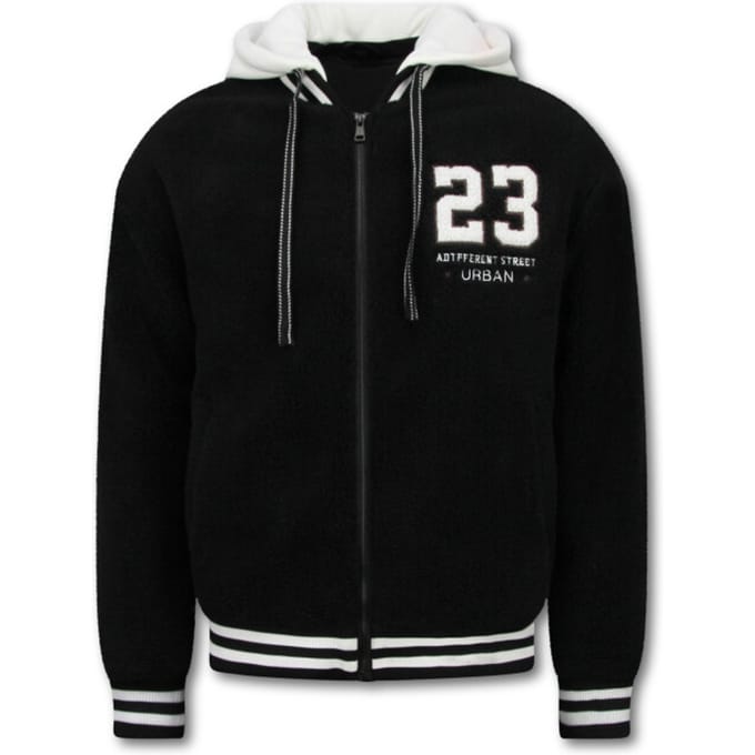 Oversized Baseball Jacket - Teddy Jas - Tussenjas Heren - 535 - Zwart