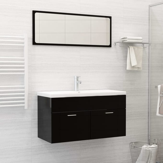 vidaXL - Inbouwwastafel - met - kraan - 91x39x18 - cm - keramiek - wit