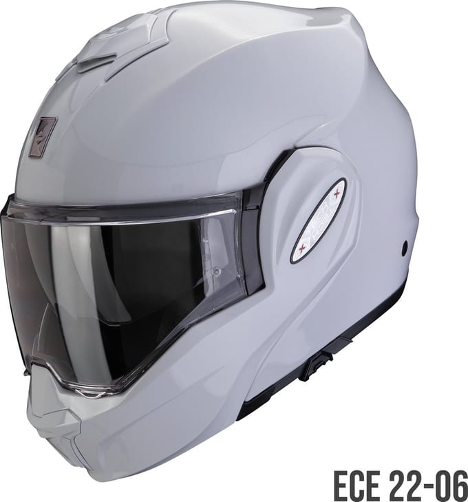 Scorpion Exo-Tech Evo Pro Solid Light Grey - Systeemhelm - Maat XL - Motorhelm - ECE 22-06 gekeurd