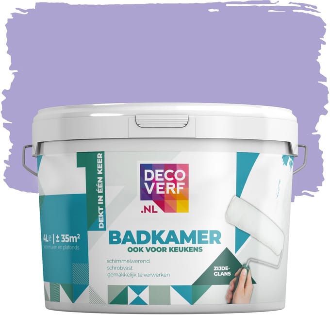 Decoverf badkamer verf lila, 4L