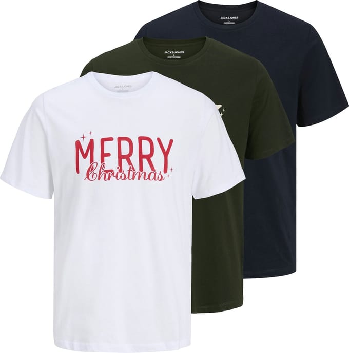 Jack & Jones T-shirts 3-pack X-mas T-shirts
