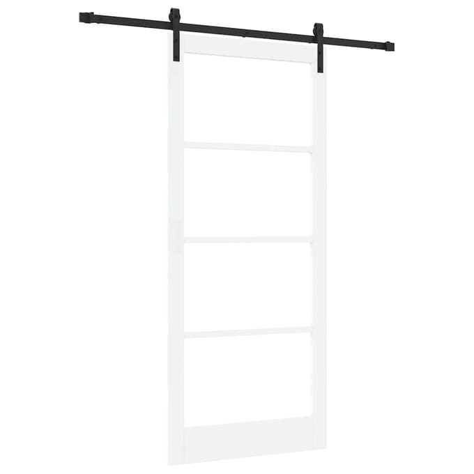 vidaXL - Schuifdeur - ORKDAL - Wit - en - Zwart - 93 - x - 211 - cm