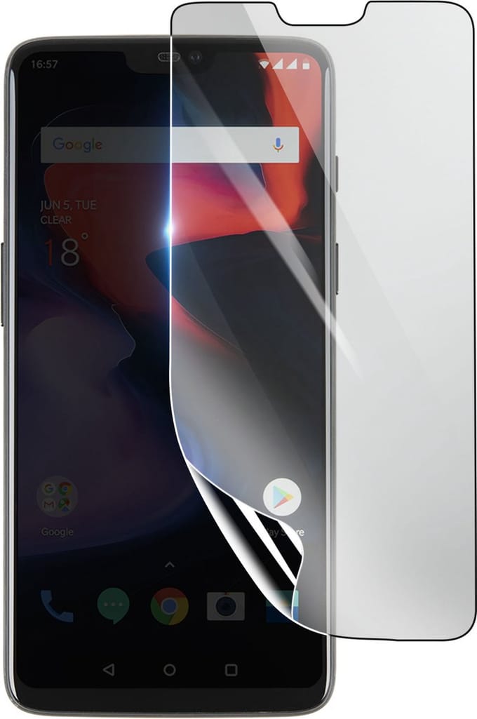 3mk, Geschikt voor Oneplus 6, Schokbestendige Hydrogel Screenprotector, Transparant