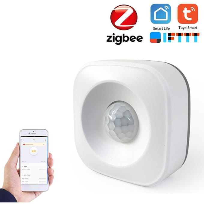 Tuya Powered ZigBee PIR Bewegungssensor Drahtloser passief wit
