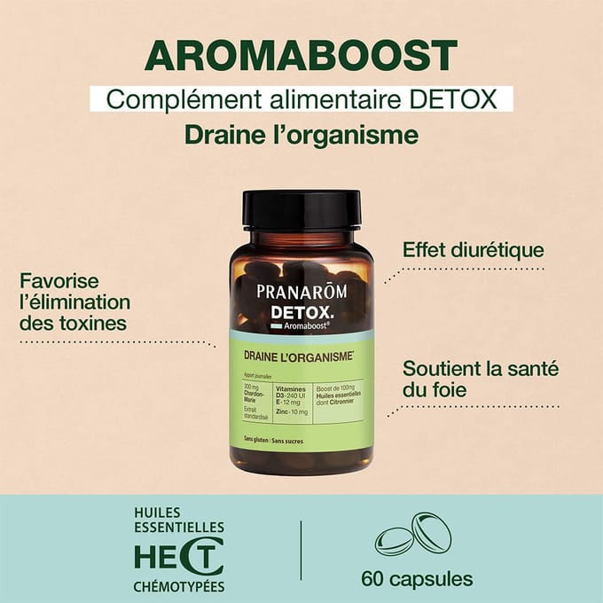 Pranarom - Complément alimentaire Détox - 60 capsules
