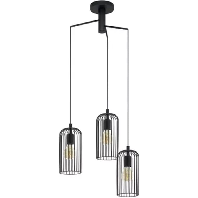 EGLO Roccamena 1 Hanglamp - E27 - Ø 61,5 cm - Zwart
