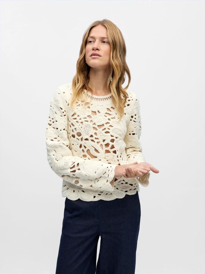 OBJDEYSI KNIT REG L/S PULLOVER CC3