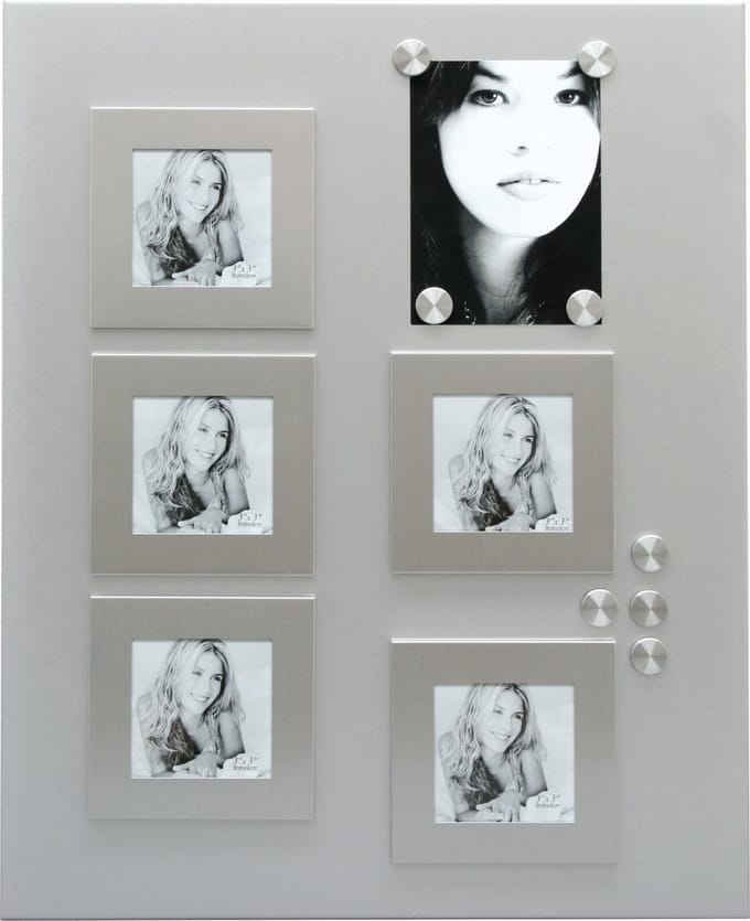 Deknudt Frames magneetbord S58MN1 - zilver + 5x (9x9cm) -  8 magneten