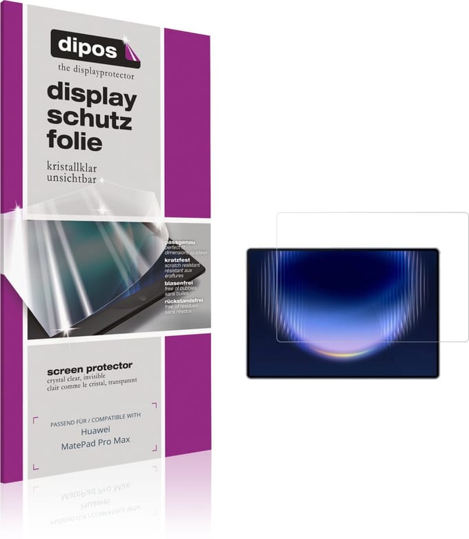dipos – 2x Beschermfolie geschikt voor Huawei MatePad Pro Max | Krasbestendige & heldere Screenprotector Ultra-Thin